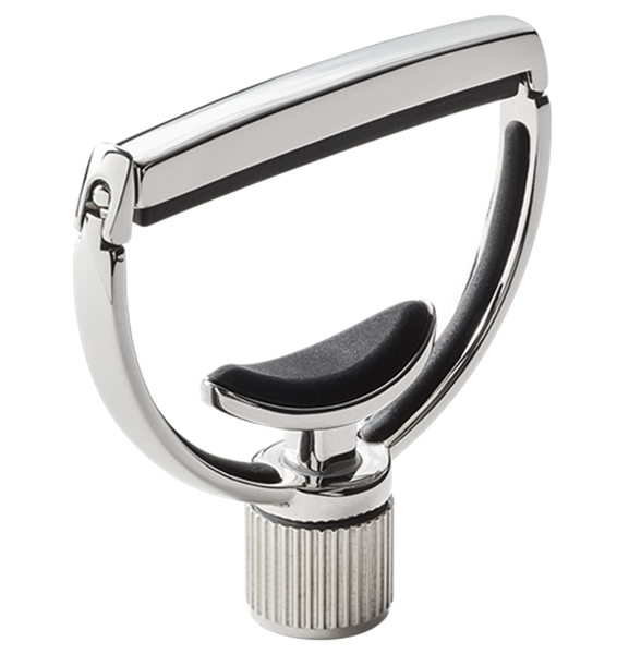 Polished stainless G7th Heritage yoke guitar capo