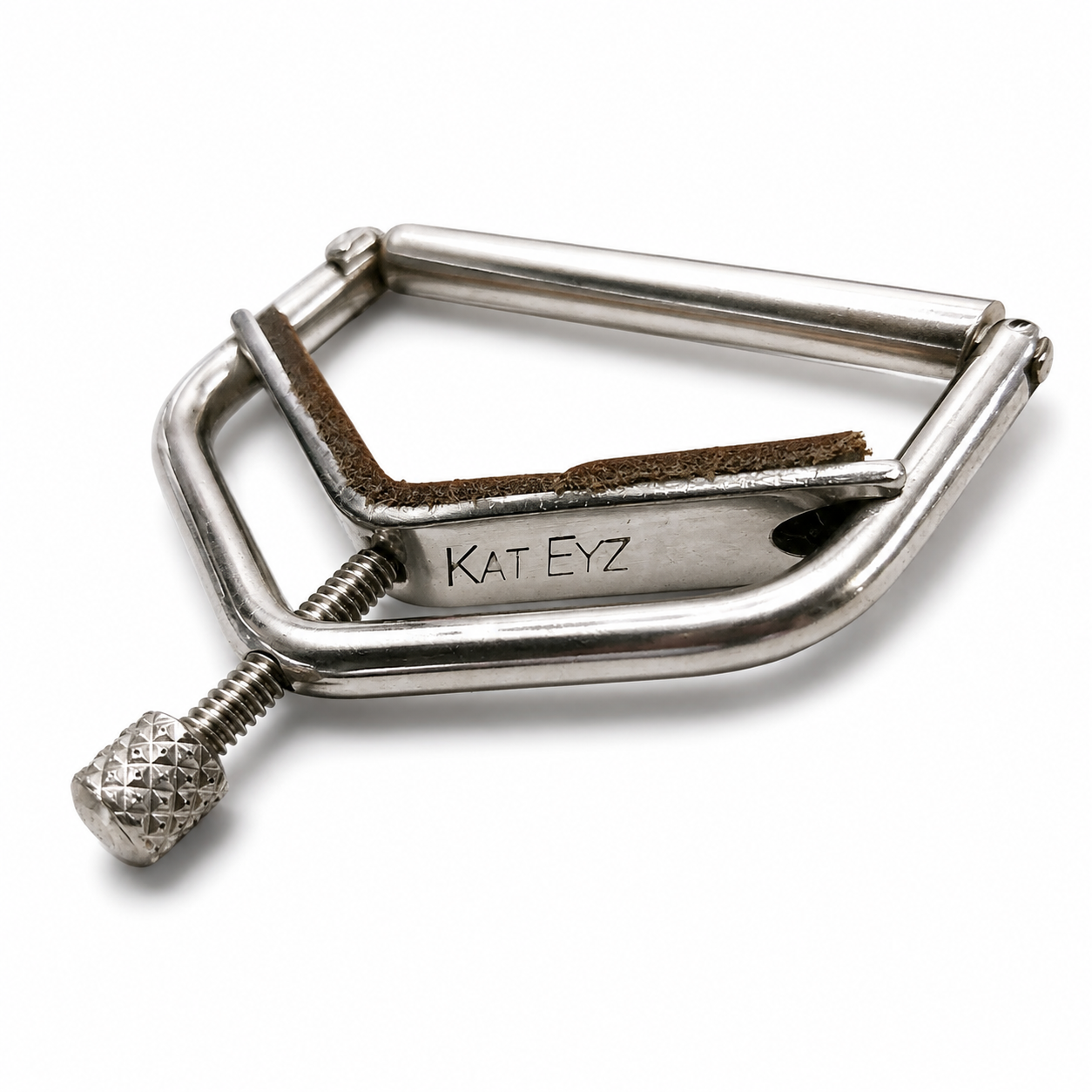 Handmade stainless steel Kat Eyz custom guitar capo